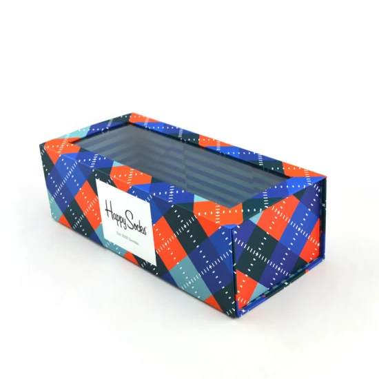 Boîte-cadeau UV de jet d'impression de couleur de double face de luxe emballage boîte-cadeau pliante boîte-cadeau magnétique