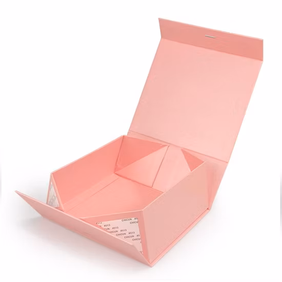 Boîte à chaussures de vêtements pliante à rabat portable en papier rigide avec couvercle magnétique