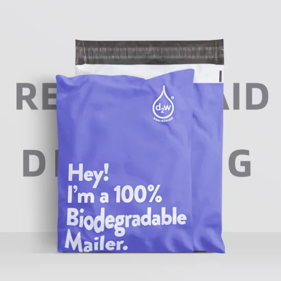 Logo personnalisé couleur biodégradable en plastique Poly Mail Express sac d'expédition vêtements enveloppe courrier sac d'expédition