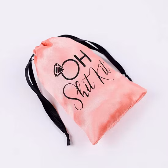 Coloré en gros Chine Satin cadeau pochette sac publicité cordon bijoux emballage sac avec Logo lavable toile coton sac à cordon