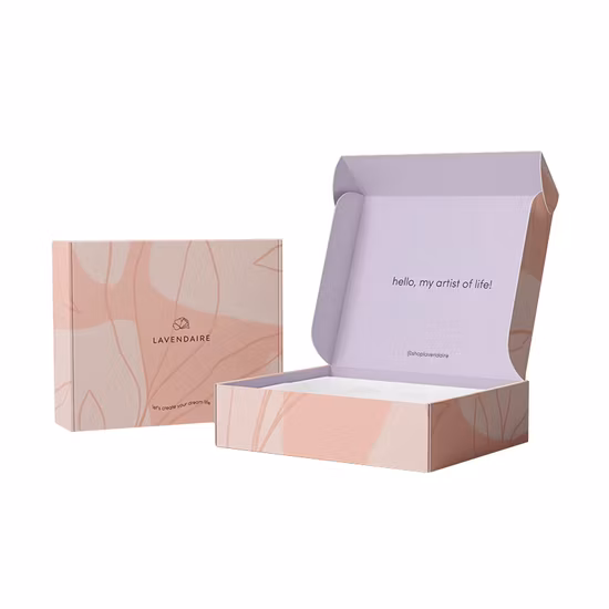 Recyclé Double Faces Logo Perruques Maquillage Cadeau Carton Expédition Blanc Cosmétique Emballage Mailer Imprimé Boîte Personnalisée